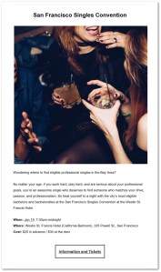 Copywriting example: event announcement