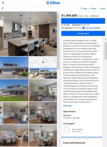 Example real estate property description on Zillow