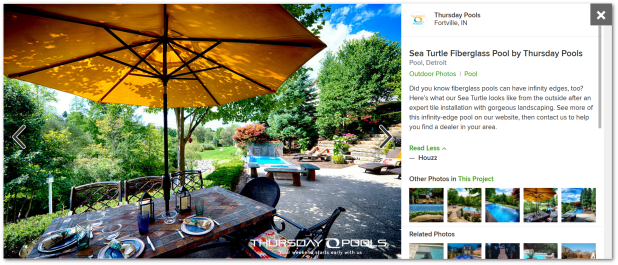 A stunning example of a Houzz social marketing post.