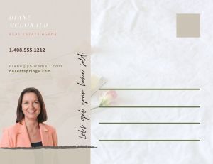 Sample real estate SOLD postcard (back)